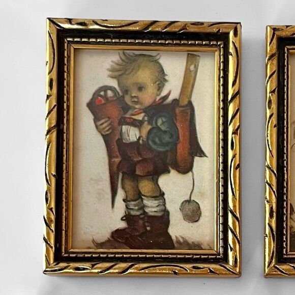 Vintage Hummel Children Framed Mini Art Prints - Picture 3 of 6